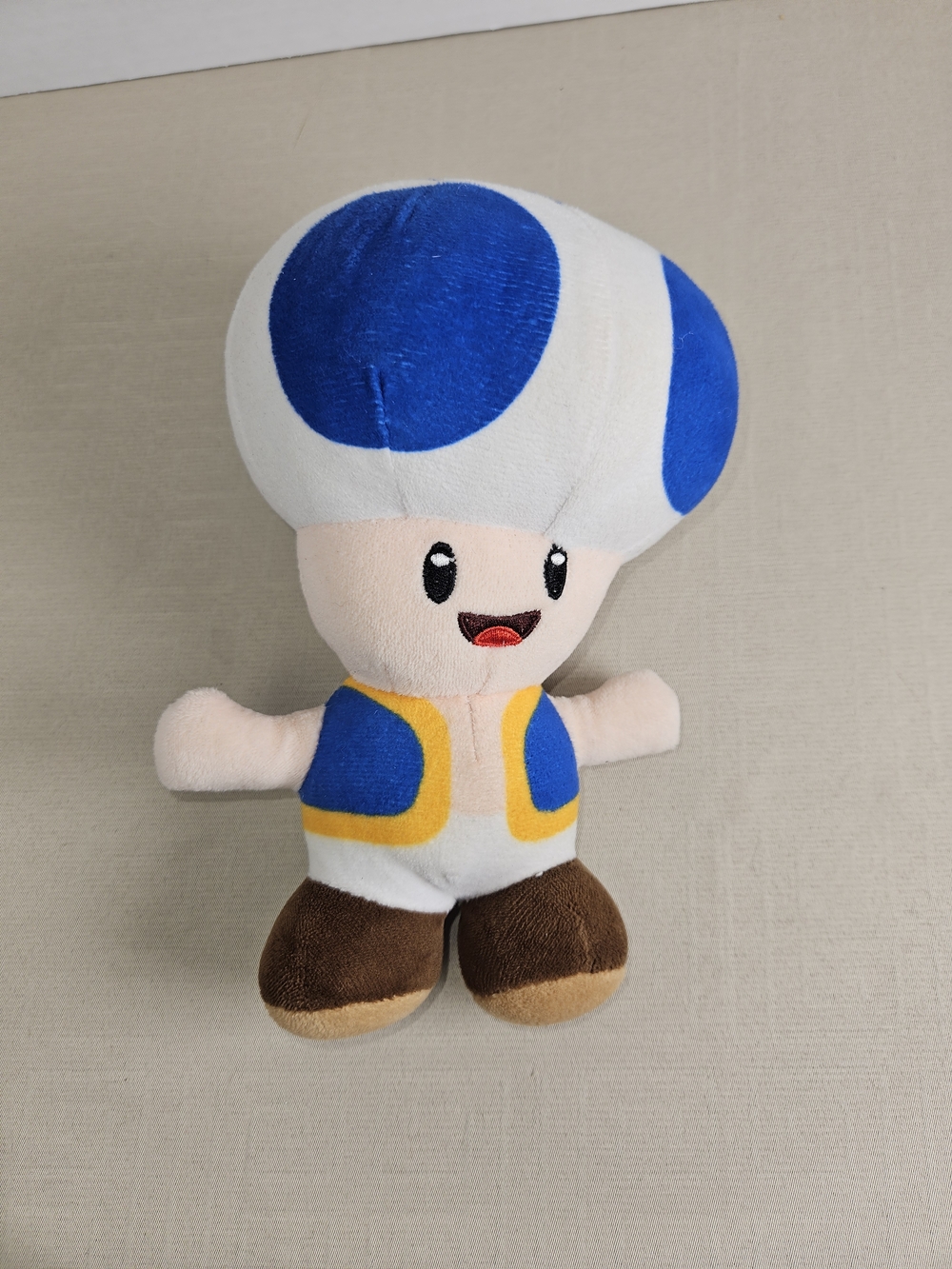 Nintendo Blue & White Toad Plush - Soft Stuffed Character
